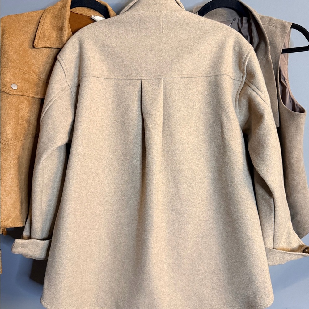Countryside-Inspired Neutral Shacket Jacket Love … - image 2